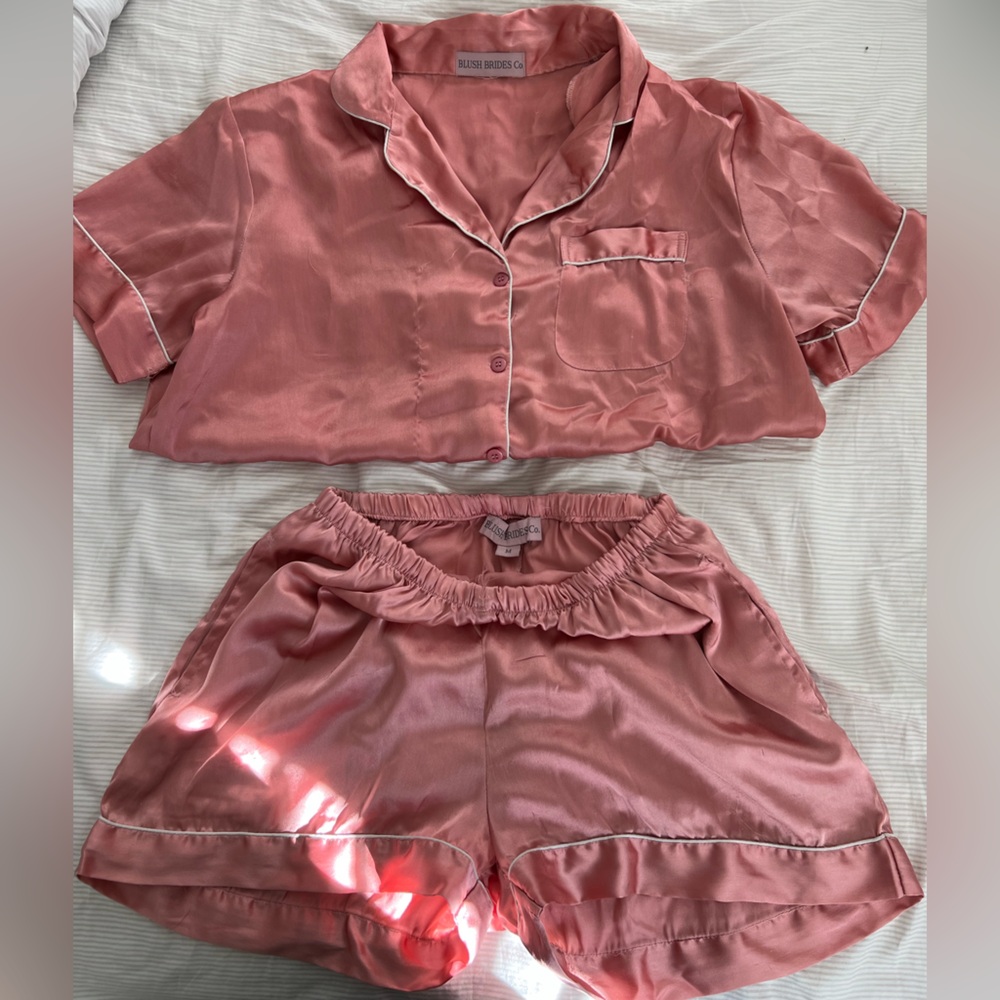 Blush Bride Co. Silk Pajamas/Bridal Set